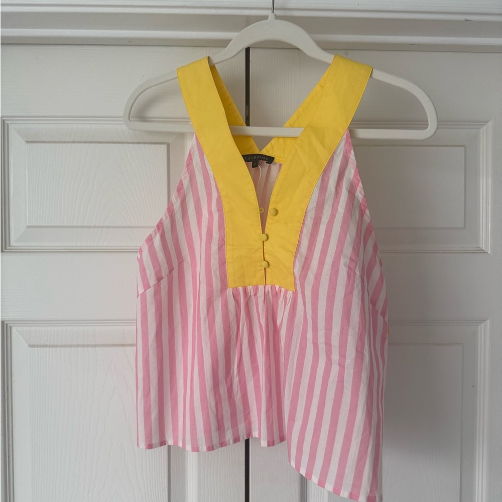 NWOT Katie Kime striped tank top SMALL
